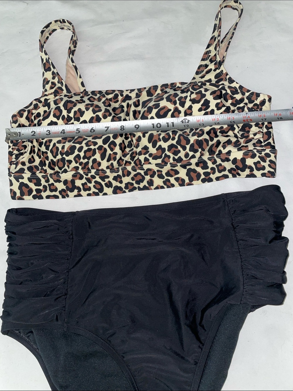 Women’s KONA SOL EUC Sz 16W18W Leopard -Print Square Neck 2-piece Swim Suit - Picture 5 of 9